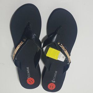 New  Women's  ROCAWEAR  wedge sandals  Black  US Size 11